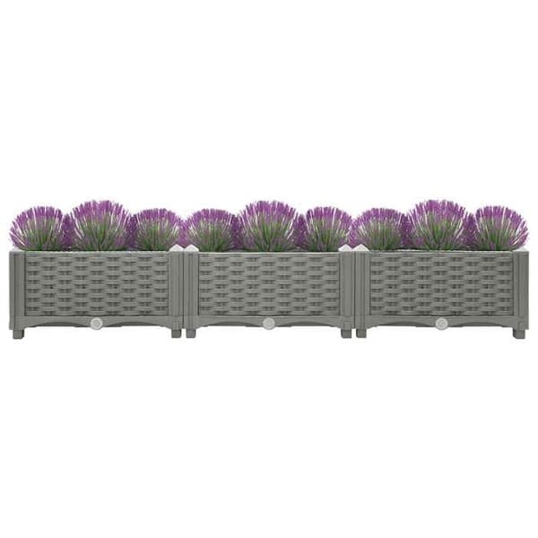 Maison Exclusive - Hævet seng 120x40x23 cm Polypropylen ljusgrått