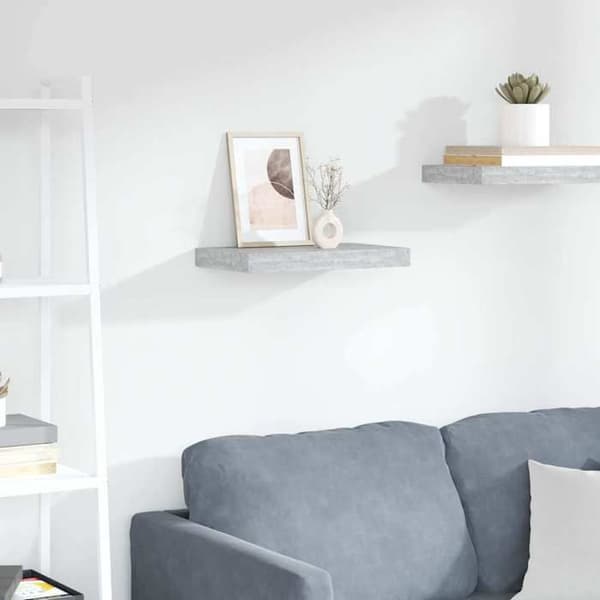 Maison Exclusive - Flydende væghylde grå beton 40x23,5x3,8 cm MDF