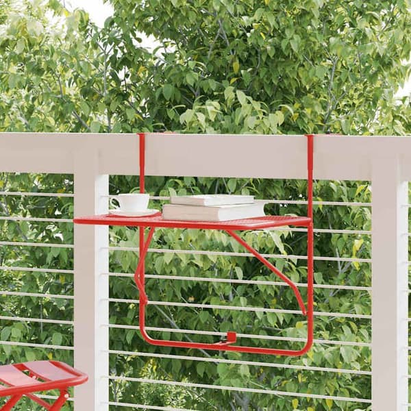 Maison Exclusive - Punainen parvekettable 60x40 cm Teräs Röd