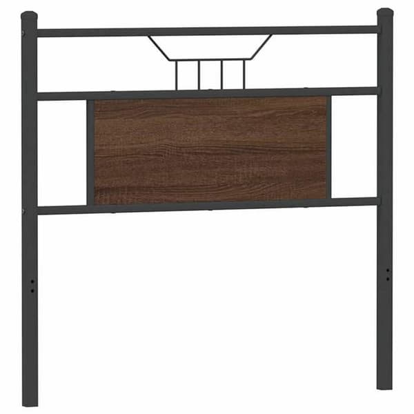 Hovedgærde - EKSKLUSIV HUS - 80 cm - Mørk eg - Ingeniørtræ - Robust stålramme Brun ek