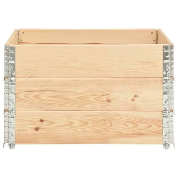 Maison Exclusive - Hævede plantekasser 3 stk 100x100 cm Solid fyrretræ