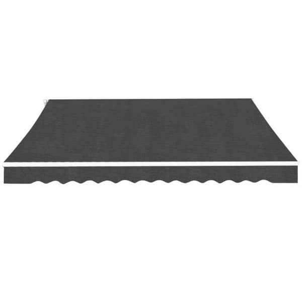 Fällbart tak - Manual 400 cm - Förstärkt aluminiumram - Slitstark polyester PU - Väggfästen ingår antracit