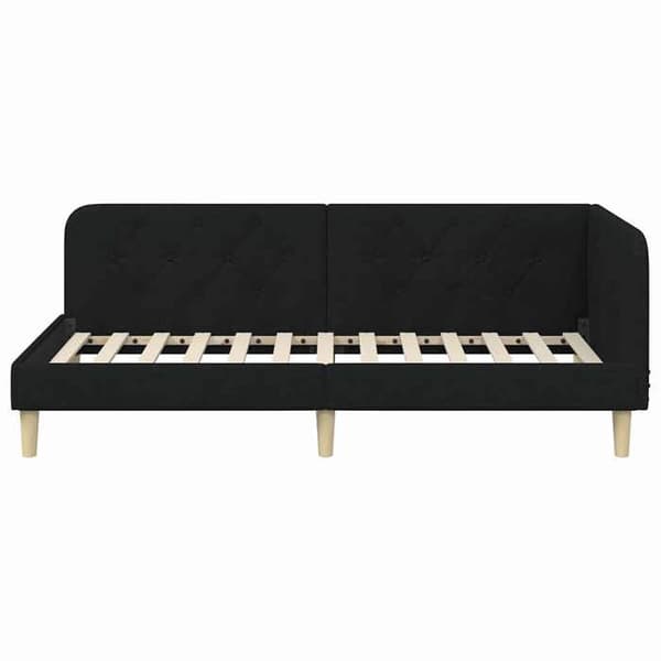 Maison Exclusive - Sort hjørneseng 90 x 200 cm stof