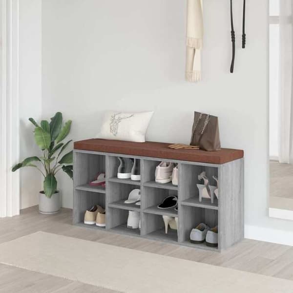 Maison Exclusive - Skoholder Sonoma grå 103x30x48 cm Ingeniørtræ