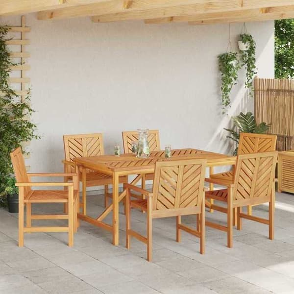 Maison Exclusive - 7 pc spisebordssæt til haven Brun brun