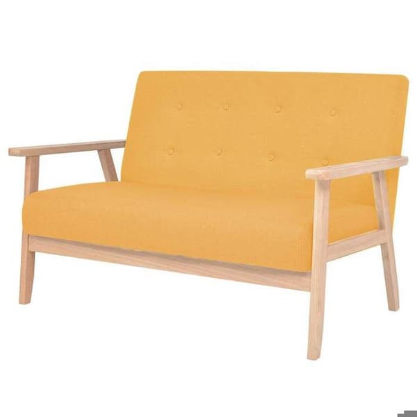 Maison Exclusive - 3-delars soffgrupp i gul tyg Gul