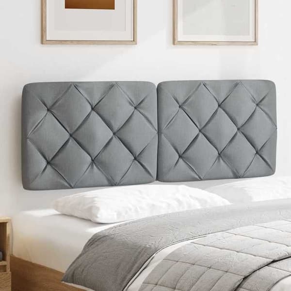 Maison Exclusive - Pude til sengegavl lys grå 140 cm stof