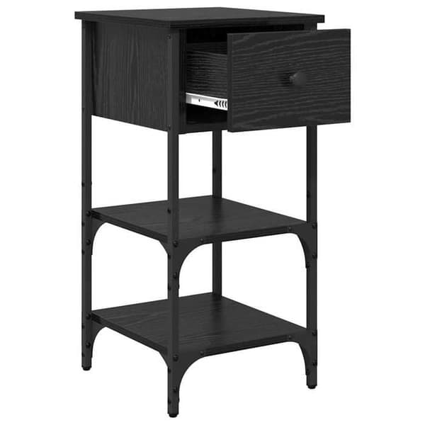 Maison Exclusive - Natbord 2 stk Sort eg 33,5 x 36 x 70 cm