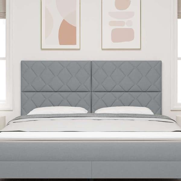 Maison Exclusive - Ljust grå sänggavel 180 cm tyg