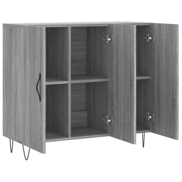 Maison Exclusive - Buffet sonoma grå 90x34x80 cm ingeniørtræ Sonoma grå