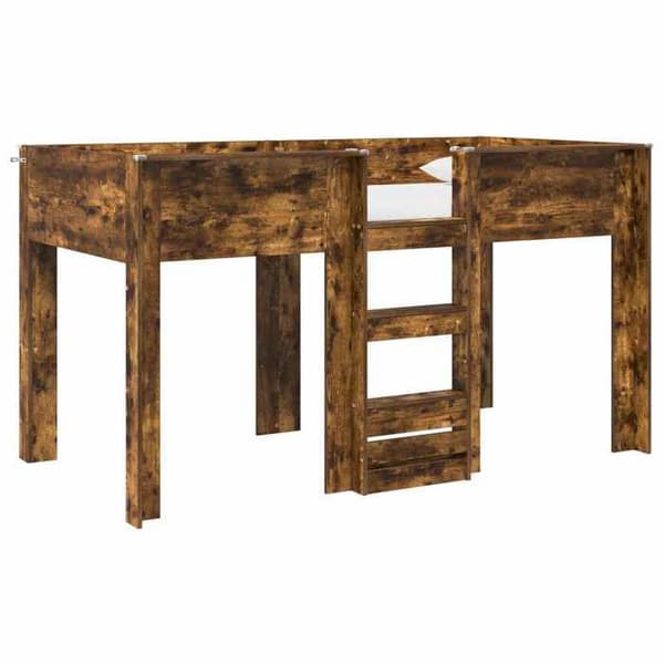 Maison Exclusive - Våningssäng för Barn Rökt Ek 100 x 200 cm