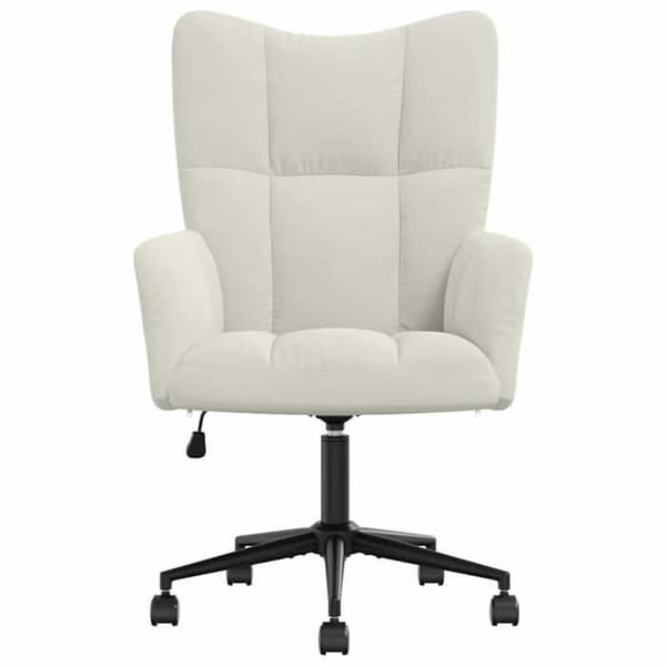 Maison Exclusive - Hvid creme Velour afslapningsstol Vit grädde