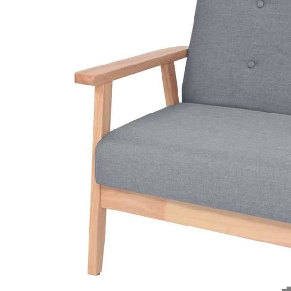 Maison Exclusive - 2 kpl sohvasetti Vaaleanharmaa kangas ljusgrått
