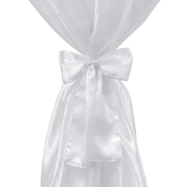 Maison Exclusive - Vit bordsduk med band 80 cm 2 delar