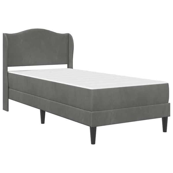 Sengestel - MAISON EXCLUSIVE - Maison Exclusive - Mørkegrå - 90x190 cm - Velour Mörkgrå
