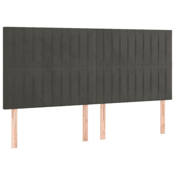 Maison Exclusive - Sänkyalus ja tummanharmaa patja 160x200cm Sametti