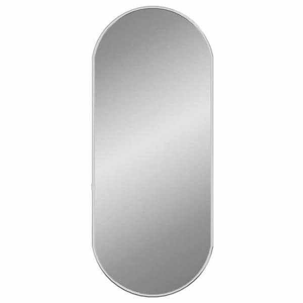 Maison Exclusive - Hopeinen seinäpeili 60x25 cm soikea Silver