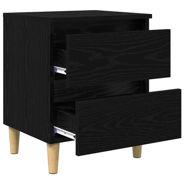 Maison Exclusive - Sengeskab Sort eg 40 x 35 x 50 cm Ingeniørtræ