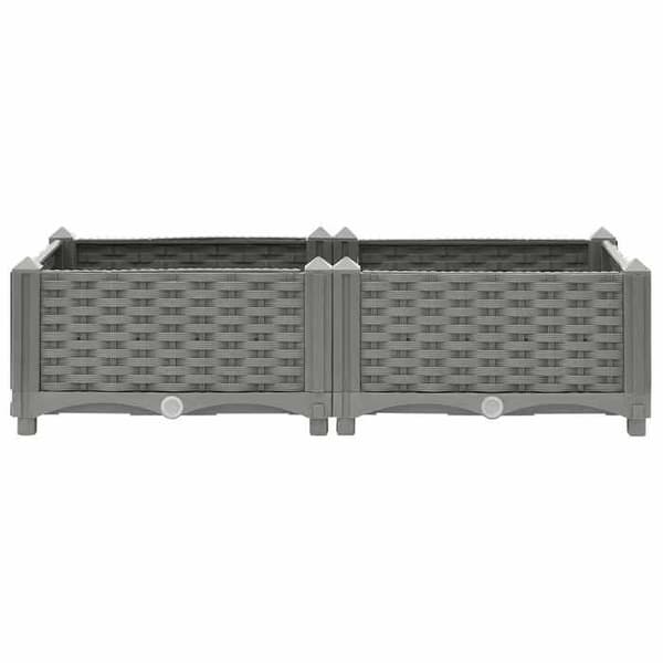 Maison Exclusive - Hævet seng 80x40x23 cm Polypropylen ljusgrått
