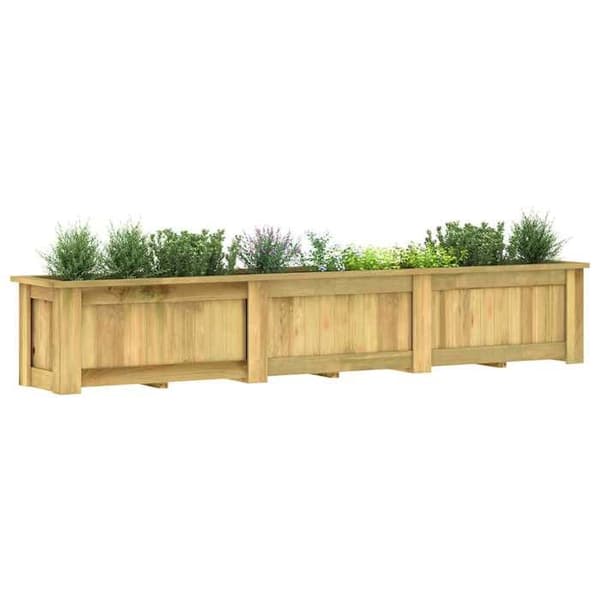 Höjd planteringslåda - EXKLUSIV HEM - 291x50x50 cm - Impregnerad furu - Rektangulär - Väderbeständig