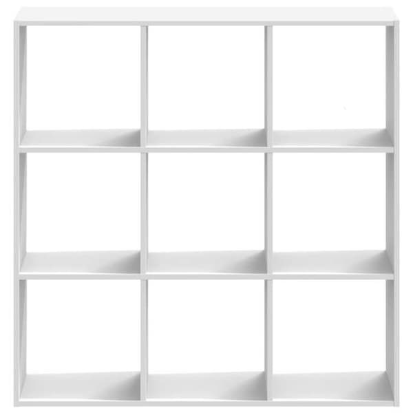 Maison Exclusive - Vit bibliotek 102x32x102 cm ingenjörsträ