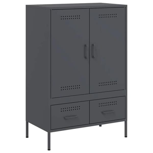 Maison Exclusive - Buffé hög antracit 68x39x101,5 cm stål