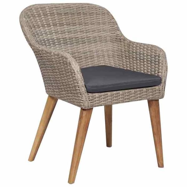 Maison Exclusive - 7 osan puutarhapöytäryhmä ruskea brun