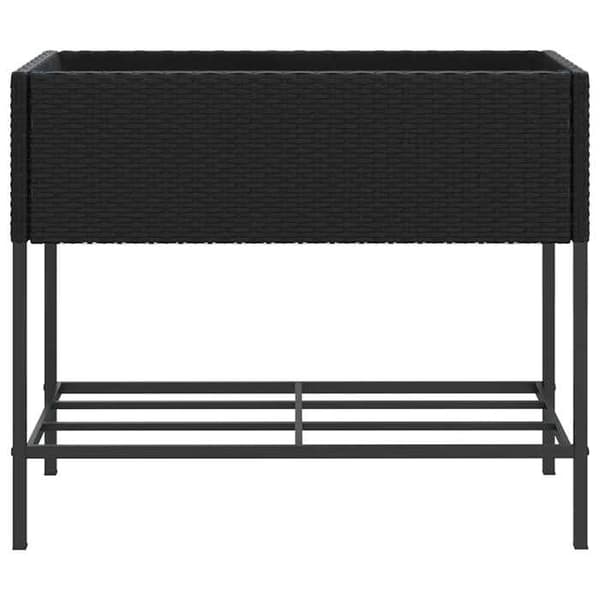 Maison Exclusive - Blomsterkummer med hylde 2 stk sort 90x40x75 cm flettet harv