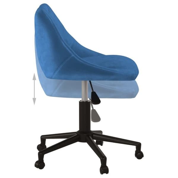 Maison Exclusive - Drejestol til spisestue Blå Velour Blå (sammet)