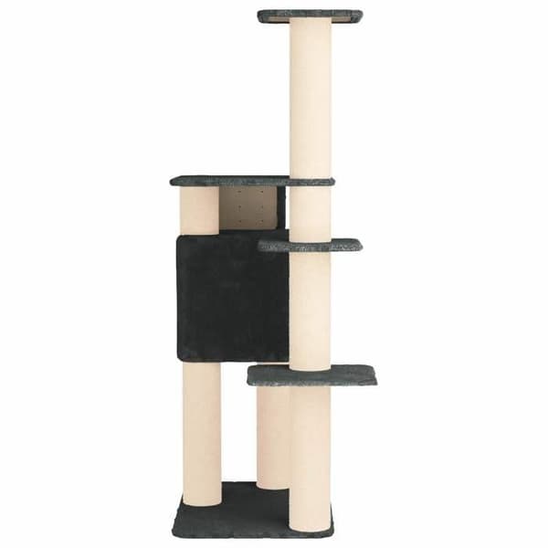 Maison Exclusive - Kattträd med sisal klöspinnar Mörkgrå 183 cm