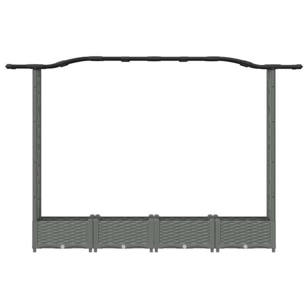 Maison Exclusive - Høj Seng med Gitter og Lys Grå Tag 207 x 40 x 123 cm PP