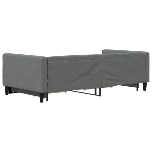 Päivävuode - EXKLUSIIVINEN KOTI - 2-in-1 vuode 100x200 cm - Alusvuode - 2 laatikkoa - Harmaa kangas