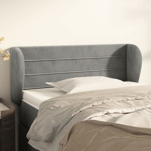 Pääty - Maison Exclusive - Korvilla - Vaaleanharmaa sametti - 93 x 23 x 78/88 cm ljusgrått