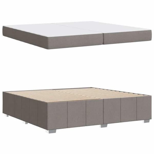Maison Exclusive - Sängram Taupe 200 x 200 cm tyg Mol
