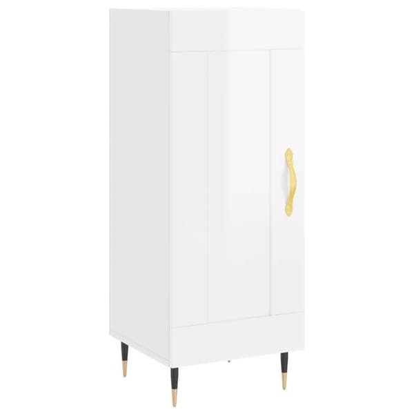 Maison Exclusive - Buffé Vit glänsande 34,5x34x90 cm Ingenjörsträ