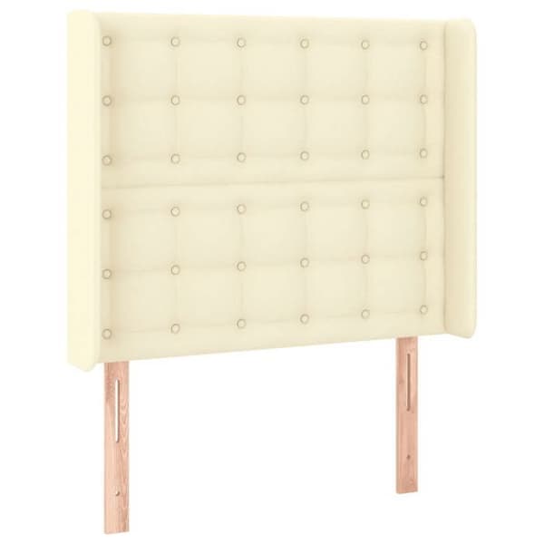 Maison Exclusive - LED Hovedgærde Creme 93x16x118/128 cm Simililæder