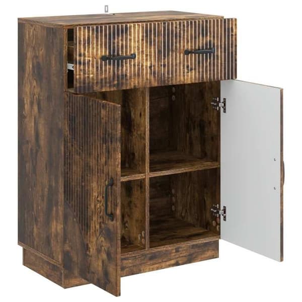 Maison Exclusive - Buffet Røget Eg 66 x 34,5 x 87 cm Ingeniørtræ