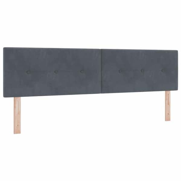 Ljus boxspring - MAISON EXCLUSIVE - Maison Exclusive - 180 x 200 cm - Mörkgrå sammet - Fjädermadrass Mörkgrå