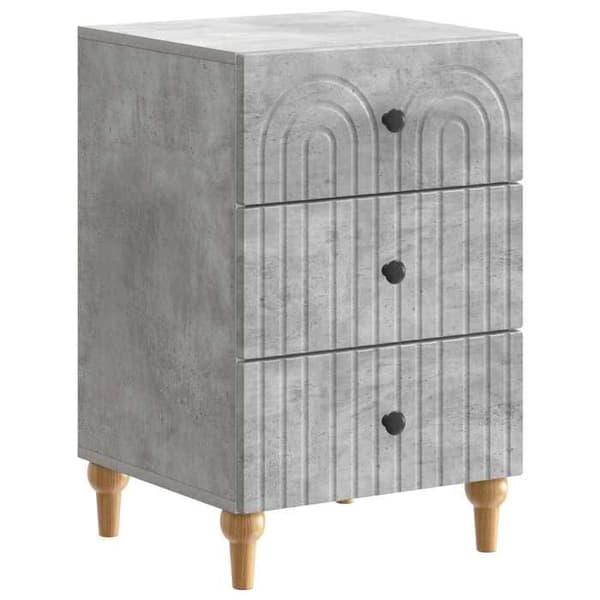 Maison Exclusive - Betoniharmaa yöpöytä 43 x 41 x 66,5 cm