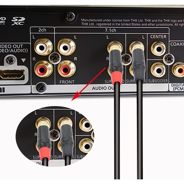 Rca-plugg, Rca-plugg, Reparationsbyte Rca-plugg, DIY Rca-lödning Audio Video Kabelkontakt - 2st