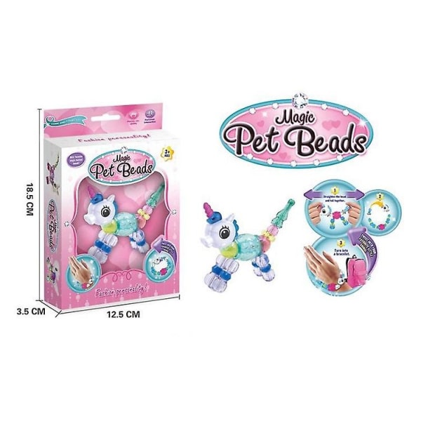 Magic Animal Unicorn Formskiftende gør-det-selv-armbånd Legetøj Magic Pets Perler Ophæng Piger gør-det-selv Transformation Armbånd Halskæde Legetøj