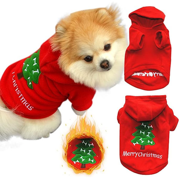 for GOG Sweater Holiday Puppy Kostume Sweater Kæledyrstøj Varmt Hunde Tøj Orchard Lille Sweater Hvalp Lille og Mellem Teddy Kæledyrstøj til Mellem D