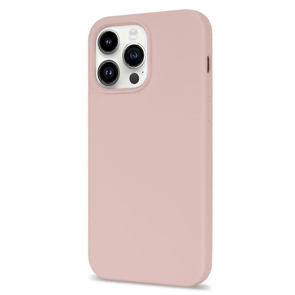 Flexibelt silikonskal kompatibelt med iPhone 13 Pro Max stötdämpande och fallsäkert Light Pink