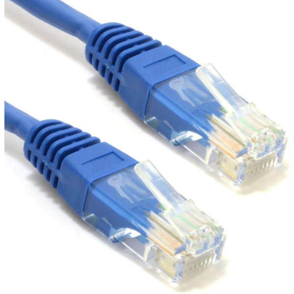 Blå netværks Ethernet RJ45 Cat5e-CCA UTP patch 26awg kabelledning 1m [1 meter]