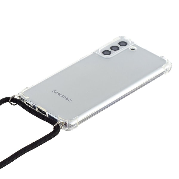 Hjørne kofangerramme Tpu telefon stødsikkert cover med snor til Samsung Galaxy S21 Plus 5g