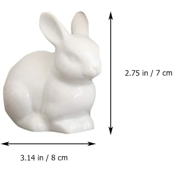 3 st Keramik Miniatyr Kaniner Figur Figur Micro Tiny Mini Kanin Staty Påsk Landskap Blomkruka Mossa Fe Trädgård Prydnader Dekoration