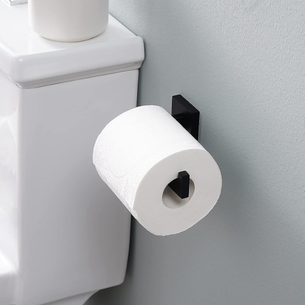 WC-paperiteline seinään kiinnitettävä wc-rullapidike Sus304 ruostumaton teräs mattamusta kylpyhuonerullapidike