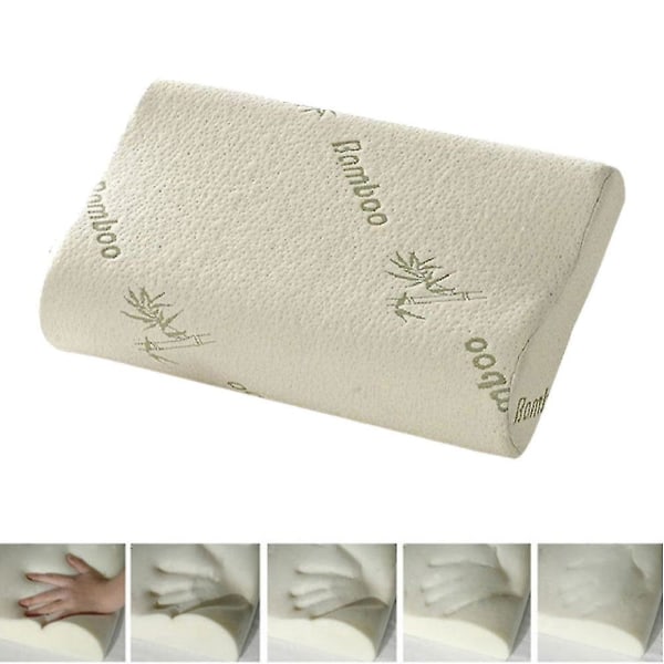 Ctmw Sleeping Bamboo Pillow Memory foam Oreiller Tyyny Terve Hengittävä Tyyny Ortopedinen Kaulan väsymyksen lievitys