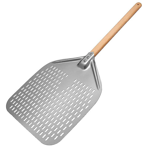 Perforerad Pizzapelle, Professionell Anodiserad Aluminium Pizzapelle, Rektangulär Pizzavändare