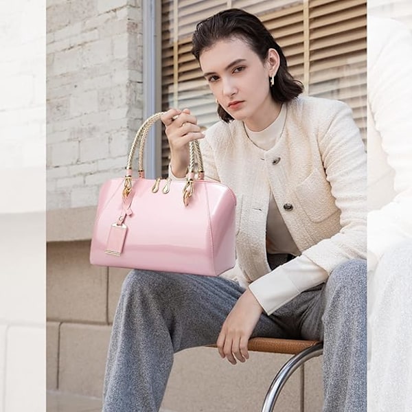 Fashion damväskor i lackläder, designerhandväskor, axelväskor, crossbodyväskor, eleganta clutchväskor för kvällen